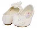 Cinderella Flats with Flower Infant/Children's Shoe Size: Children's 7 Shoe Color: White