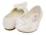 Cinderella Flats with Flower Infant/Children's Shoe Size: Children's 13 Shoe Color: White
