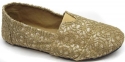 Womens Canvas Crochet Slip on Shoes Flats 5 Colors (6, Tan/Gold 3008)