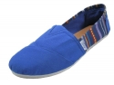 Womens Canvas Slip on Shoes Flats 2 Tone (5, Navy 308L)