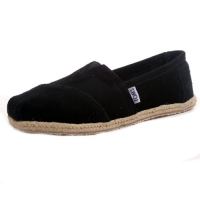 Toms Women Classic Black Suede Slip On Shoes (6)