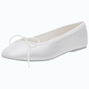 Touch Ups Women's Ballet Dyeable Flat,White,6.5 M
