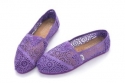 TOMS Purple Crochet Women's Classics Loafer Flats Casual Shoes 001096B13PURPL (US 5)