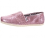 TOMS Women's Glitter Slip-on, Pink 5.5