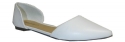 Breckelle Dolley-03,22,23/Qupid Pointer-54 Pointed Toe D'orsay Ballet Flats Shoes,5.5 B(M) US,White PU-22