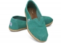 Toms Womens Classics Shoe Spectra Green Perforated Suede Size 5.5