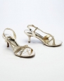 Wedding & Bridesmaid Shoes Asymmetrical Rhinestone Sandal Gold Metalic