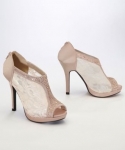 Wedding & Bridesmaid Shoes Lace High Heel Shootie with Flatback Crystals...