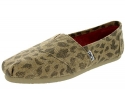 TOMS Women's Classics Flat Natural Leopard Burlap Size 5.5 B(M) US