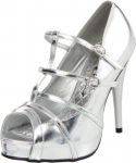 Ellie Shoes Women's 428-Francis Sandal,Silver,7 M US