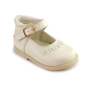 Annabelle Leather and Bead Bone Mary Jane Shoes for Toddlers (Toddler 7)