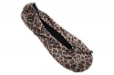 On Your Feet - Women's Classic Satin Ballerina Slippers (Small (5 - 6), Cheetah)