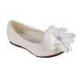 Cinderella Flats with Flower for Little Kids (White, Little Kid 11)