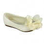 Cinderella Flats with Flower for Toddlers Shoe Color: Ivory Toddler Size: Toddler 6