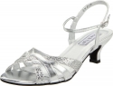 Touch Ups Women's Jane Ankle-Strap Sandal,Silver Glitter,6 W US