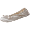 ISOTONER Women's Classic Satin Ballerina - Small Cream