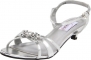 Dyeables Women's Penelope Ankle-Strap Sandal,Silver Metallic,5 B US