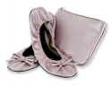 Sidekicks Small Blush Pink Foldable Ballet Flat Shoes w/ Carrying Case