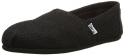 Toms Women's Classic Burlap Slip On Black Shoes Size 6