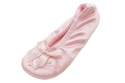 Isotoner Satin Pearl Ballerina Girls Slippers (Large (2 - 3), Pink)