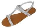 Womens Braided Crossover Gladiator Sandals Shoes (6381 5/6, Silver)