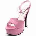 Women's 6.5 Inch Stiletto Heel Sandal (Pink;6)