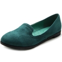 Ollio Women's Shoe Ballet Faux-Suede Cute Comfort Multi Color Flat(5.5 B(M) US, Green)