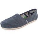 TOMS Womens Classic Blue Chambray Slip-On - 7.5