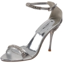 Lava Women's Risky Ankle-Strap Sandal,Silver,10 M US