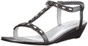 Touch Ups Women's Jazz Wedge Sandal, Pewter, 5.5 M US