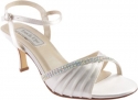Touch Ups Women's Val Leather Sandal,White Satin,7 W US
