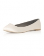 Women's Simple Satin Ballet Flat by Dessy - Ivory - Size 6