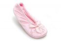 Isotoner Satin Pearl Ballerina Girls Slippers (XXS (7-8), Pink)