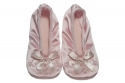 Isotoner Satin Pearl Ballerina Girls Slippers (S (11-12), Pink)