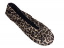 Women's Satin Ballerina Slippers (Medium (6 1/2-7 1/2), Cheetah)