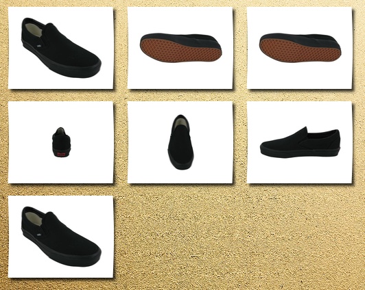 Vans classic skate slip on shoes black/black mens sz 4