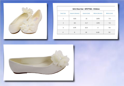Greatlookz cinderella flats with flower for girls infant/children's shoe size: children's 2 shoe color: ivory