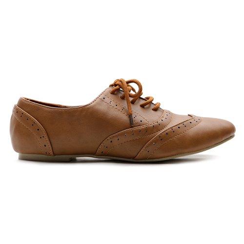 brown womens oxford shoes ollio s shoe classics lace up dress low flat heel brown womens oxford shoes ollio s shoe classics lace up dress low flat heel